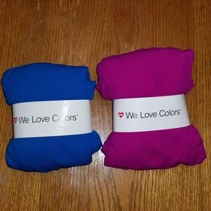 NWT Plus Size Tights Fuchsia and Turquoise